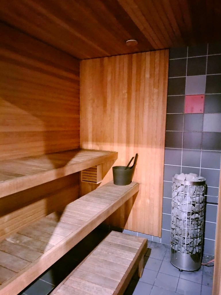 Office, staff holiday house with sauna